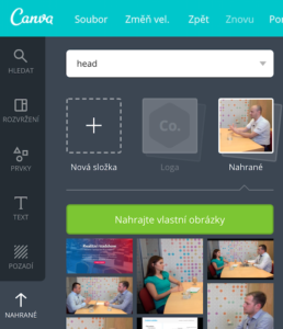 Canva - nahrání vlastního obrázku